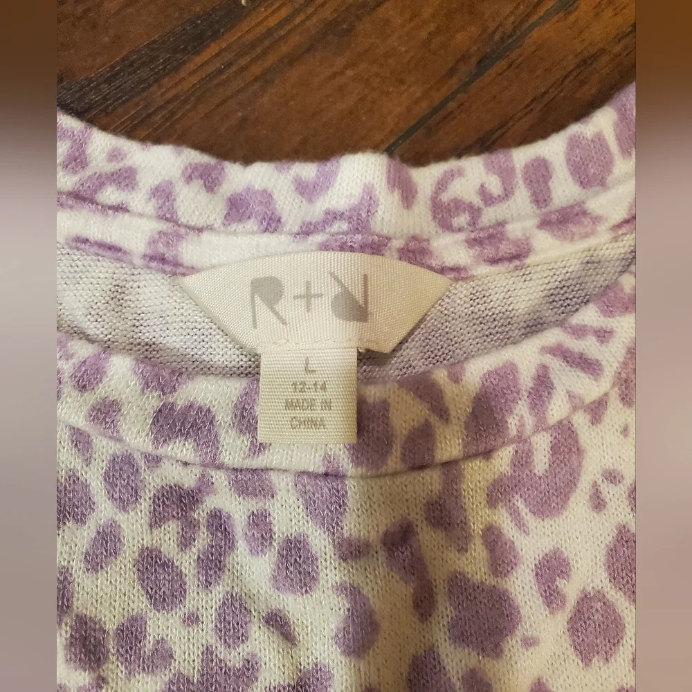Girls Purple Leopard Print Matching Set